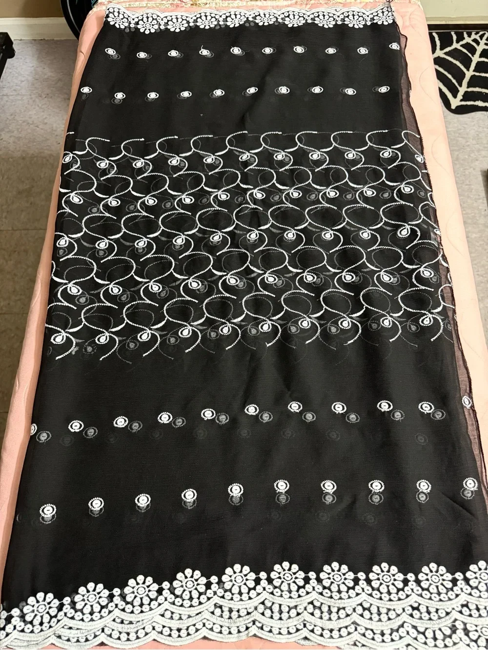 Chiffon embroidered duppata/shawl/scarves